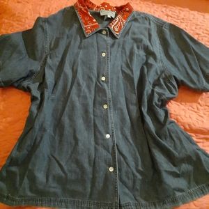 3 for $13 Stonebridge Denim Bandana Print Shirt